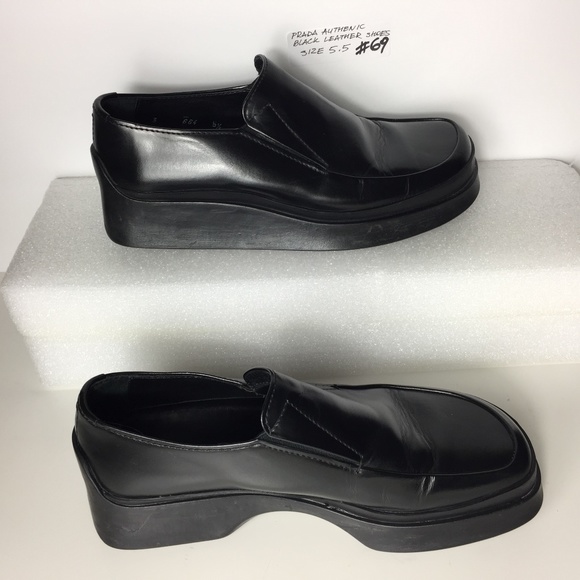Authentic Prada women's Black shoes size 5.5 stock #69 - Picture 2 of 15